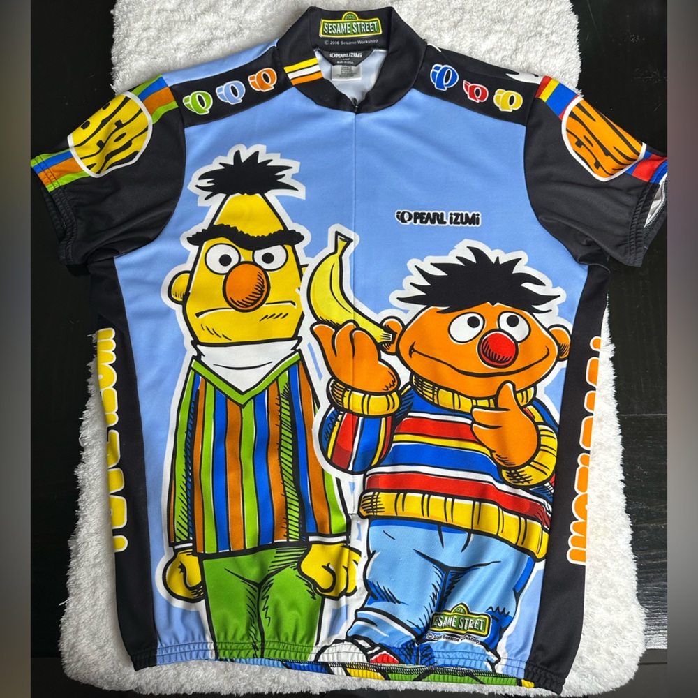 VTG 2000s Pearl Izumi x |men’s L |Sesame Street| Bert and Ernie| cycling jersey